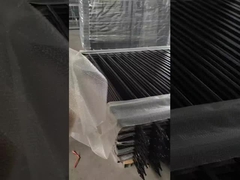 5'X8' Металлический трубчатый стальной забор Черный наружный цинковый стальной забор