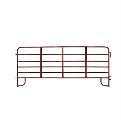 Temporary 5 Rails Hot Dipped Galvanized Cattle Fence Panel 1.8m Height Portable Livestock Corral System